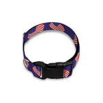 4th of July American Flag Pattern Print Dog Collar