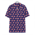 4th of July American Flag Pattern Print Hawaiian Shirt