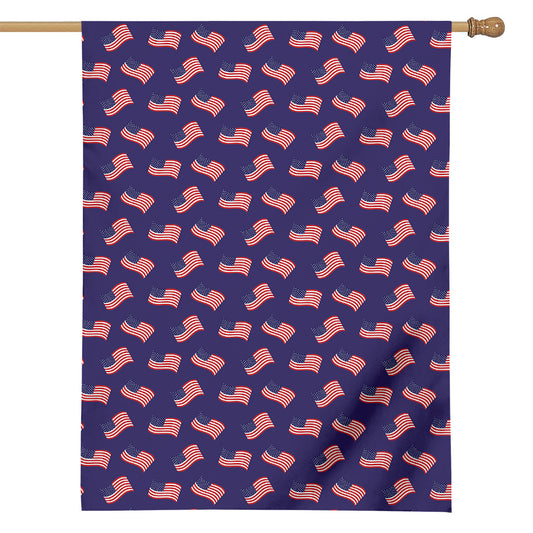 4th of July American Flag Pattern Print House Flag