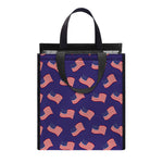 4th of July American Flag Pattern Print Insulated Lunch Tote