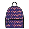 4th of July American Flag Pattern Print Leather Backpack