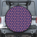 4th of July American Flag Pattern Print Leather Spare Tire Cover
