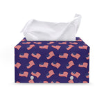 4th of July American Flag Pattern Print Leather Tissue Box Cover