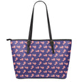 4th of July American Flag Pattern Print Leather Tote Bag With Zipper