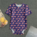 4th of July American Flag Pattern Print Men's Bodysuit