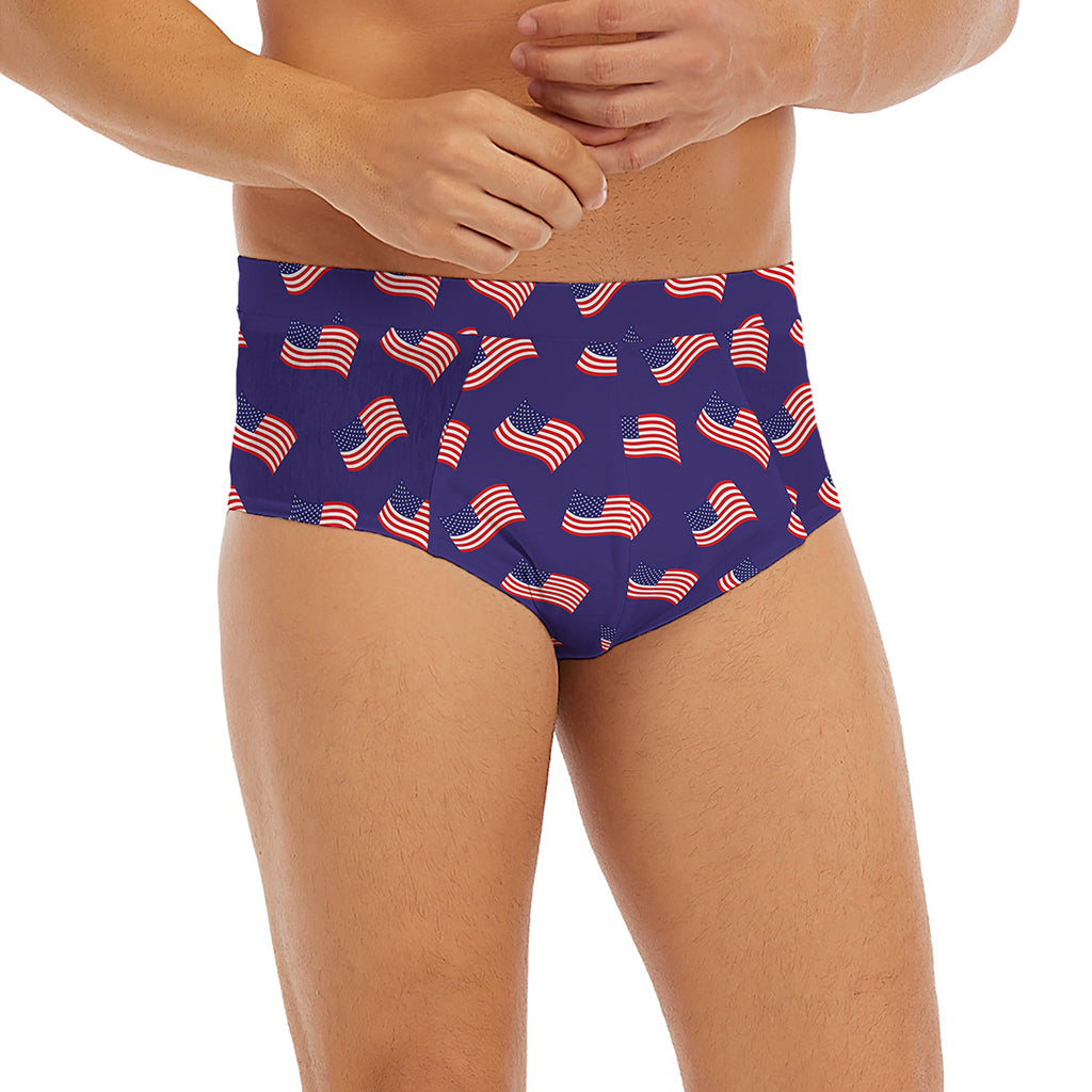 4th of July American Flag Pattern Print Men's Briefs