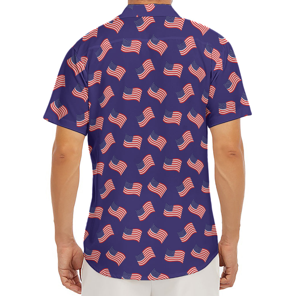4th of July American Flag Pattern Print Men's Deep V-Neck Shirt