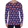 4th of July American Flag Pattern Print Men's Long Sleeve T-Shirt