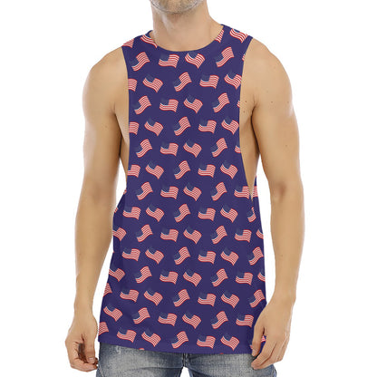 4th of July American Flag Pattern Print Men's Muscle Tank Top
