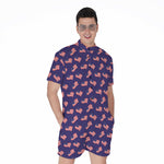 4th of July American Flag Pattern Print Men's Rompers