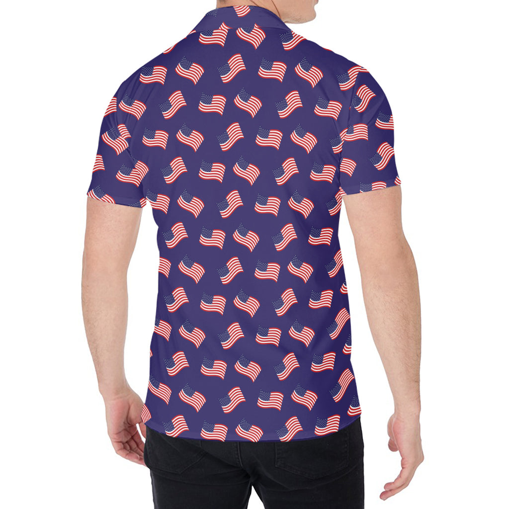 4th of July American Flag Pattern Print Men's Shirt