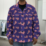4th of July American Flag Pattern Print Men's Shirt Jacket