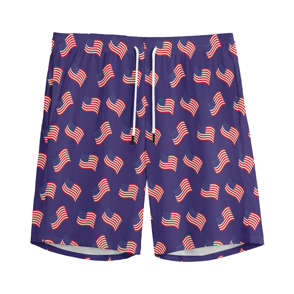 4th of July American Flag Pattern Print Men's Sports Shorts