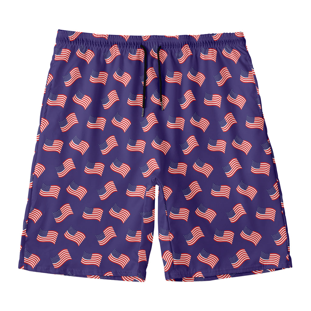 4th of July American Flag Pattern Print Men's Swim Trunks