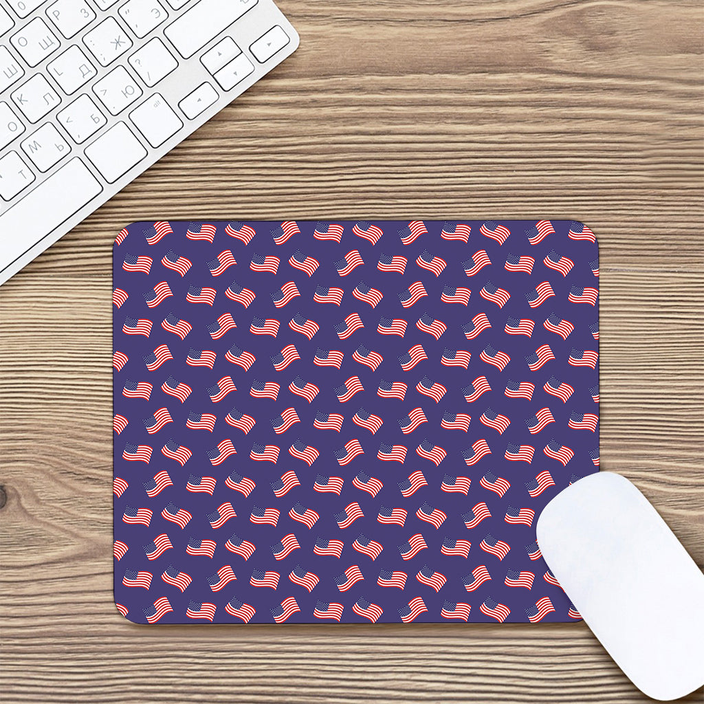 4th of July American Flag Pattern Print Mouse Pad