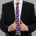 4th of July American Flag Pattern Print Necktie