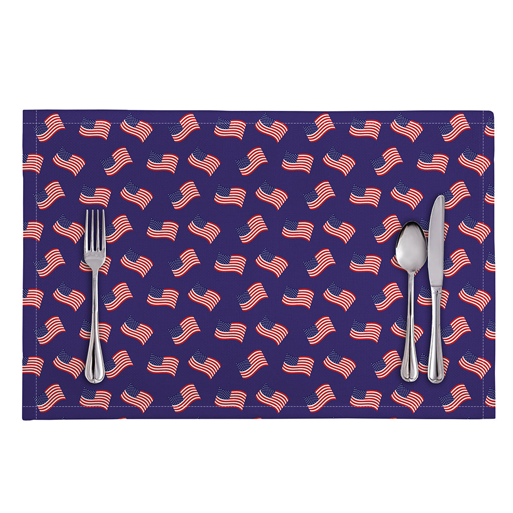 4th of July American Flag Pattern Print Placemat