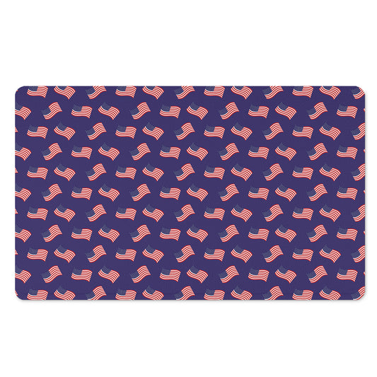 4th of July American Flag Pattern Print Polyester Doormat