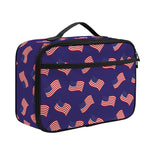 4th of July American Flag Pattern Print Portable Lunch Bag