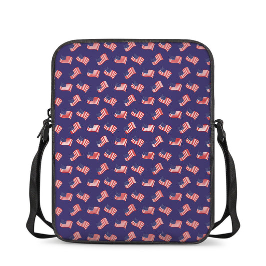 4th of July American Flag Pattern Print Rectangular Crossbody Bag