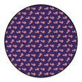 4th of July American Flag Pattern Print Round Floor Mat