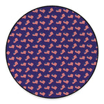 4th of July American Flag Pattern Print Round Floor Mat