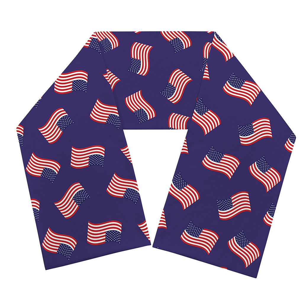 4th of July American Flag Pattern Print Scarf
