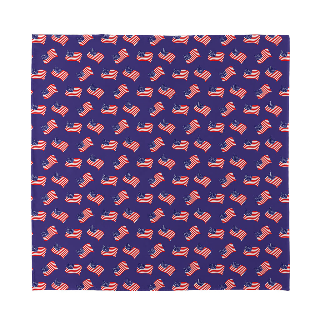 4th of July American Flag Pattern Print Silk Bandana