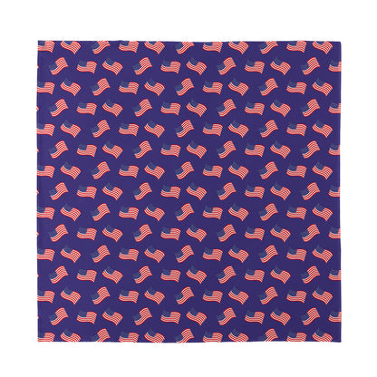 4th of July American Flag Pattern Print Silk Bandana