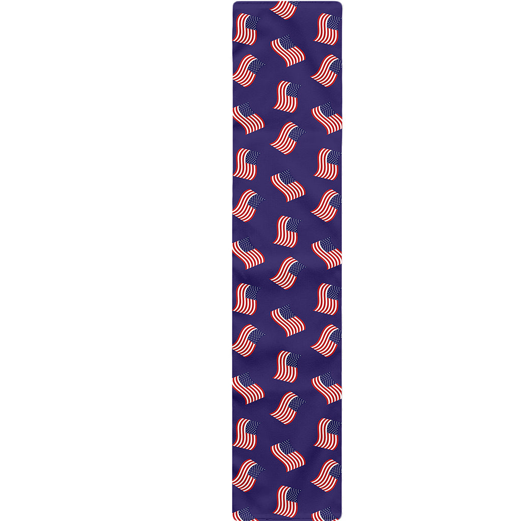 4th of July American Flag Pattern Print Table Runner