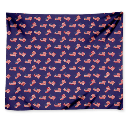 4th of July American Flag Pattern Print Tapestry