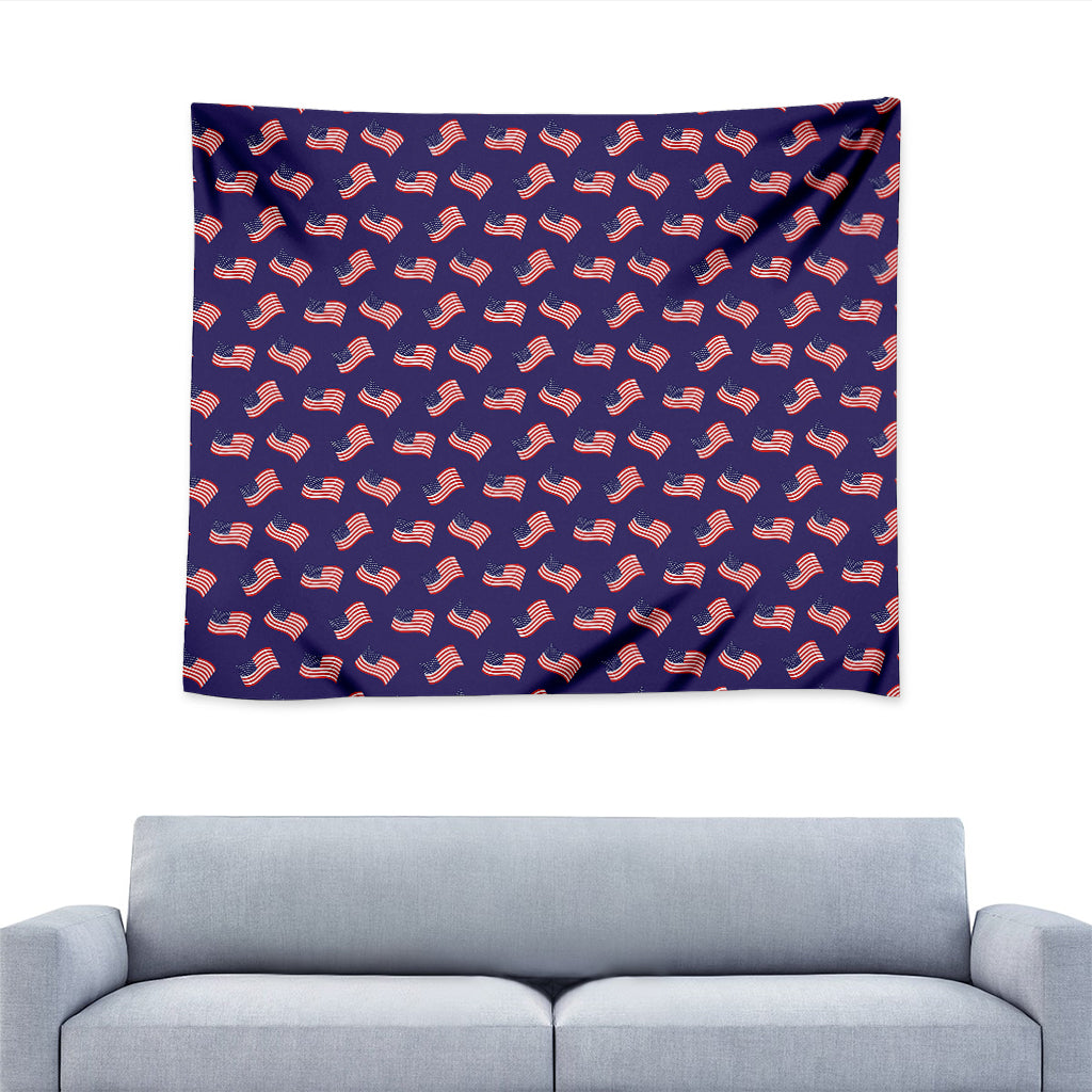 4th of July American Flag Pattern Print Tapestry