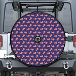 4th of July American Flag Pattern Print Tire Cover With Camera Hole