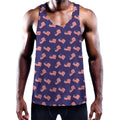 4th of July American Flag Pattern Print Men's Workout Tank Top
