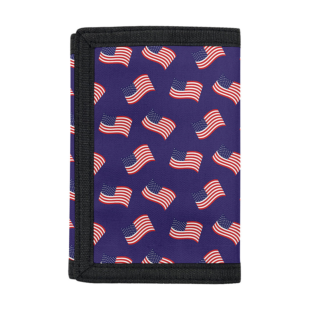 4th of July American Flag Pattern Print Trifold Wallet