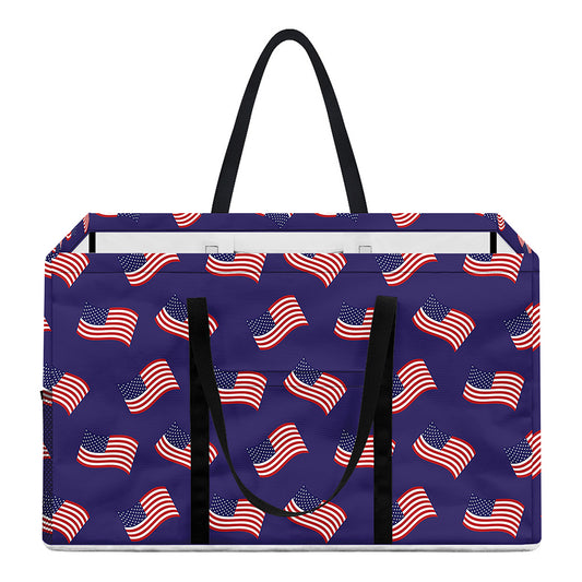 4th of July American Flag Pattern Print Utility Tote Bag