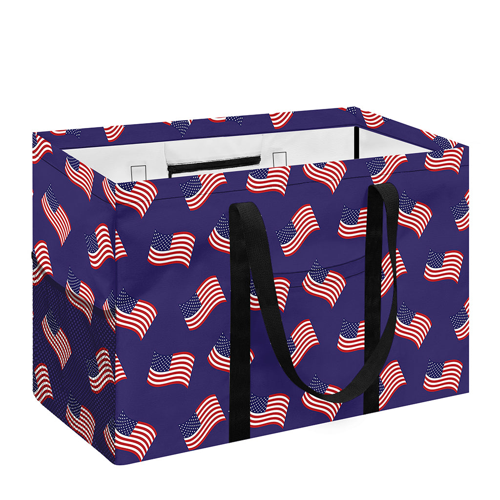 4th of July American Flag Pattern Print Utility Tote Bag
