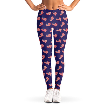 4th of July American Flag Pattern Print Women's Leggings