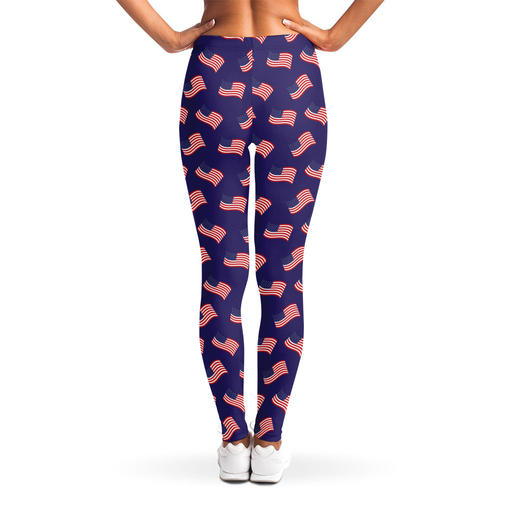 4th of July American Flag Pattern Print Women's Leggings