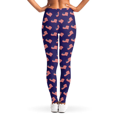 4th of July American Flag Pattern Print Women's Leggings
