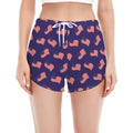 4th of July American Flag Pattern Print Women's Split Running Shorts