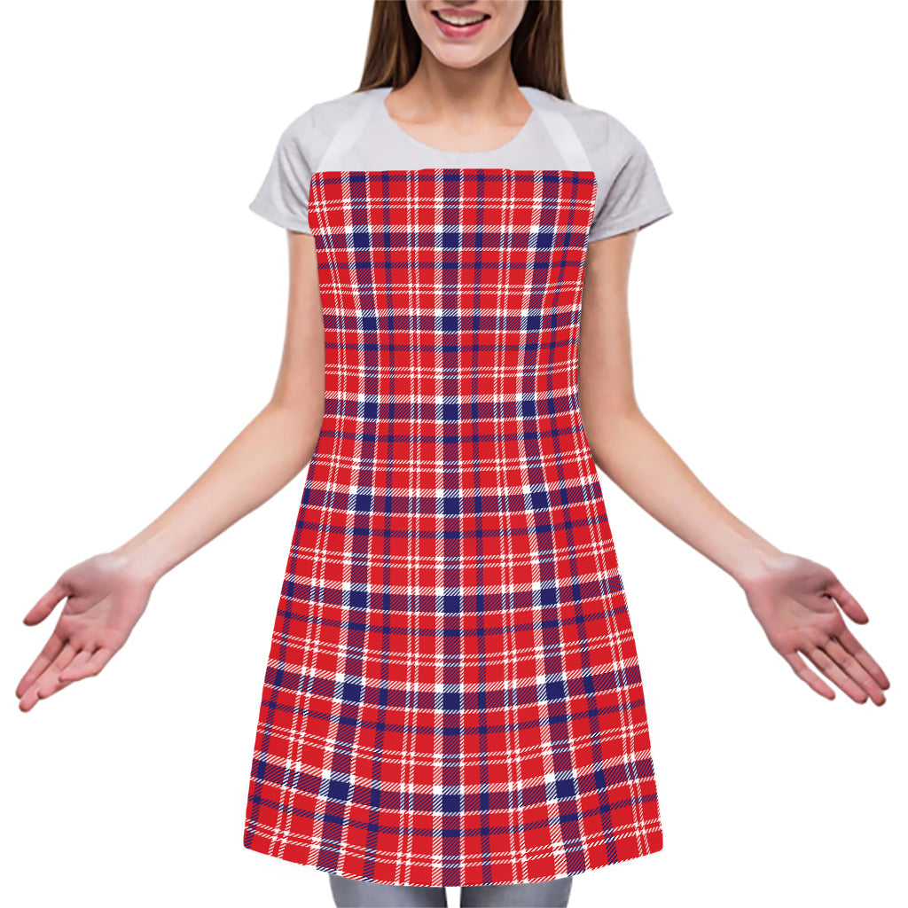 4th of July American Plaid Print Adjustable Apron