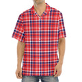 4th of July American Plaid Print Aloha Shirt