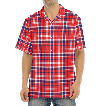 4th of July American Plaid Print Aloha Shirt