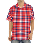 4th of July American Plaid Print Aloha Shirt