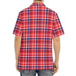 4th of July American Plaid Print Aloha Shirt