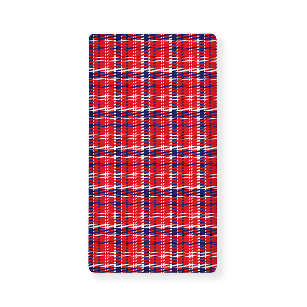 4th of July American Plaid Print Baby Crib Sheet