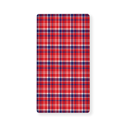 4th of July American Plaid Print Baby Crib Sheet