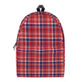 4th of July American Plaid Print School Backpack