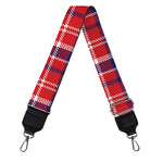 4th of July American Plaid Print Bag Strap